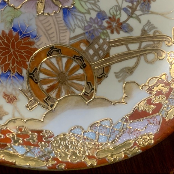 Vintage Beautiful Hand Painted Porcelain Imari Decorative Japenese Plate Gold - Picture 4 of 5